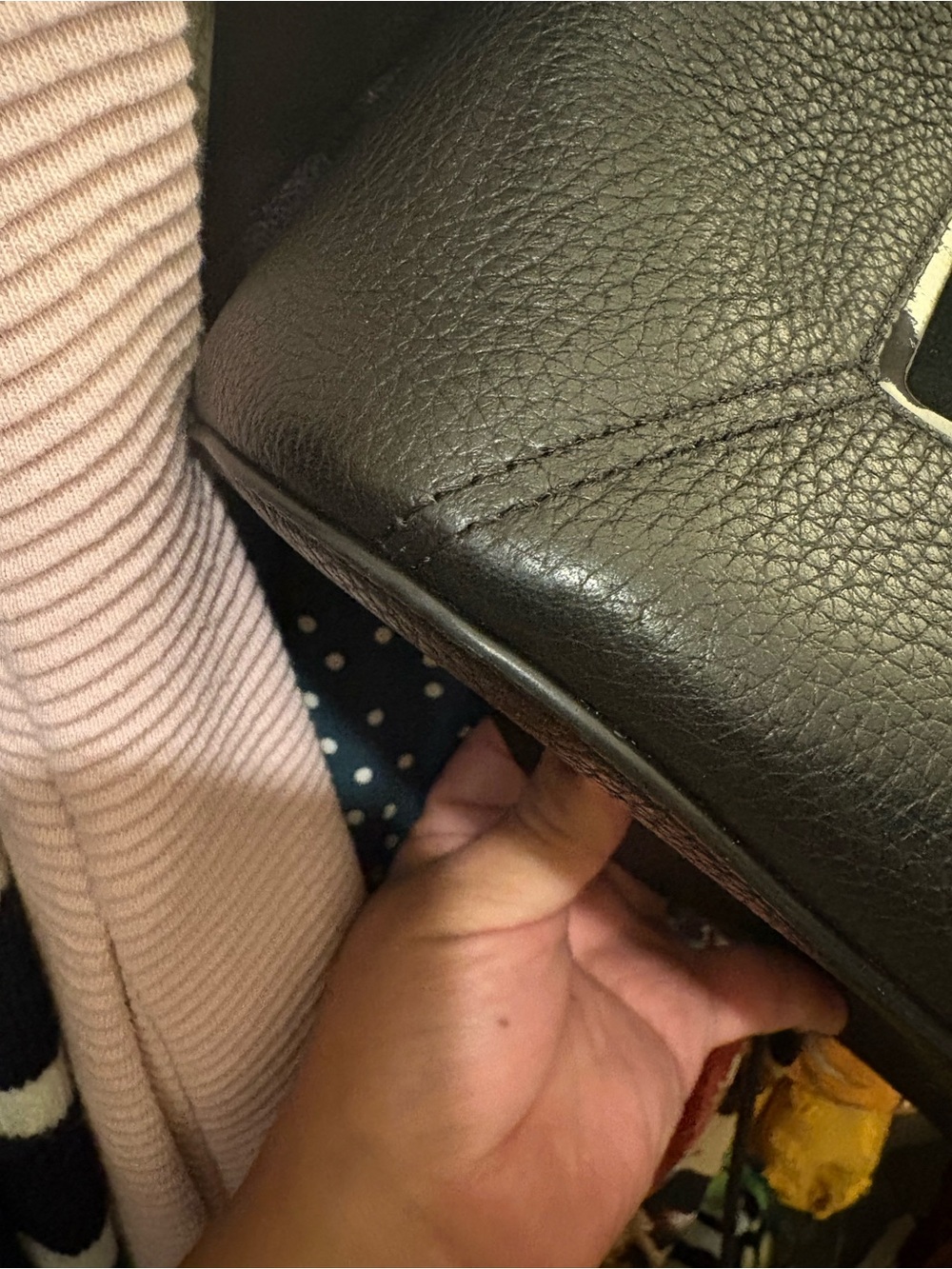 Kate Spade | Lena Bucket Handbag | Black Leather w/Suede - Picture 9 of 17